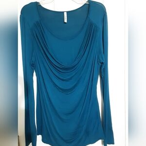 Celeste Draped Front Top. Teal
